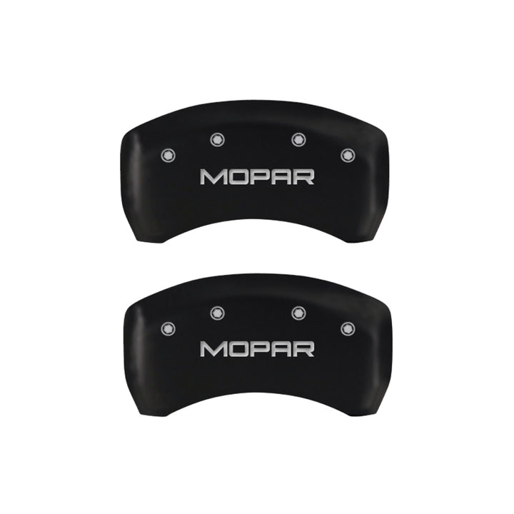 MGP 4 Caliper Covers Engraved Front & Rear MOPAR Red finish silver ch