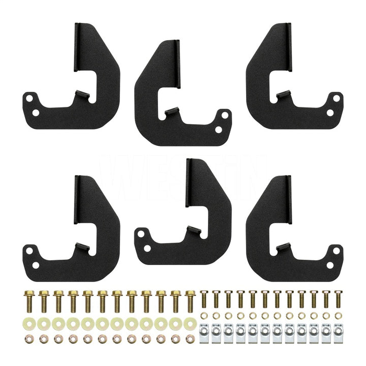 Westin 14-18 Chevrolet Silverado/GMC Sierra Crew Cab Outlaw Nerf Step Bars (Excl. Diesel) -Text. Blk