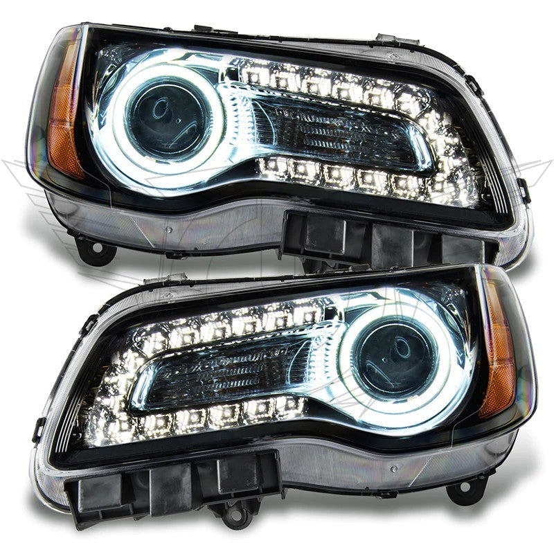 Oracle 11-14 Chrysler 300C SMD HL - Black - NON HID - Orange