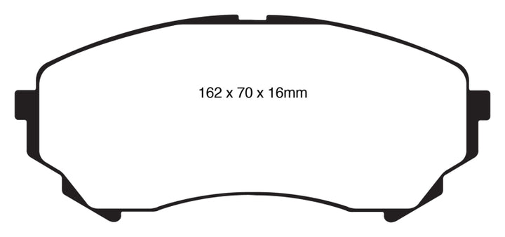 EBC 08-13 Cadillac CTS 3.6 (315mm Rear Rotors) Greenstuff Front Brake Pads