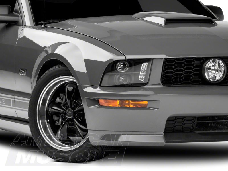 Raxiom 05-09 Ford Mustang Excluding GT500 LED Halo Projector Headlights- Black Housing (Clear Lens)