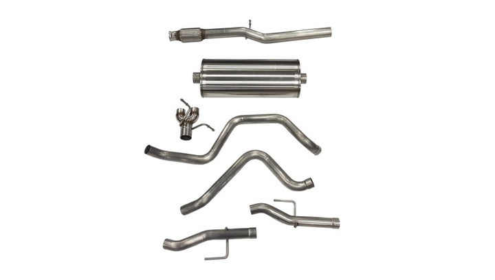 Corsa 2019-24  Silverado/Sierra 5.3L V8 3in Dual Rear Exit 157in Wheelbase Catback - Sport (No Tips)