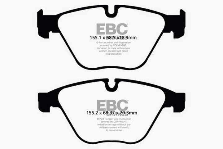 EBC 10+ BMW 535i 3.0 Turbo (F10) Greenstuff Front Brake Pads
