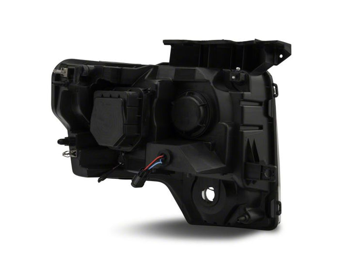 Raxiom 09-14 Ford F-150 Super White LED Halo Projector Headlights- Black Housing (Clear Lens)