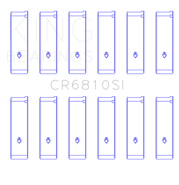 King Engine Bearings Chrysler 215 (Size .026) Connecting Rod Bearings (Set of 6)