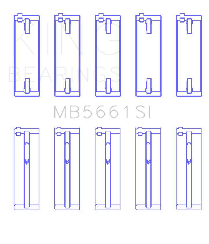 King Audi / Volkswagen ADZ/AWT/APK 1.6/1.8/2.0L Crankshaft Main Bearing Set (Set of 5) (Size  0.25)
