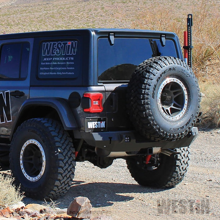 Westin 18-19 Jeep Wrangler JL WJ2 Rear Bumper - Textured Black