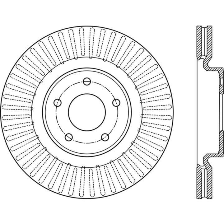 StopTech 13-15 Nissan Pathfinder Slotted Front Left Rotor