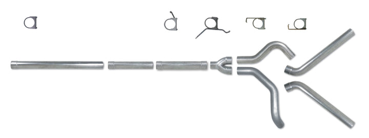 Diamond Eye KIT 4in Catback MFLR RPLCMENT PIPE DUAL SS: 2004.5-2007.5 DODGE CUMMINS 600