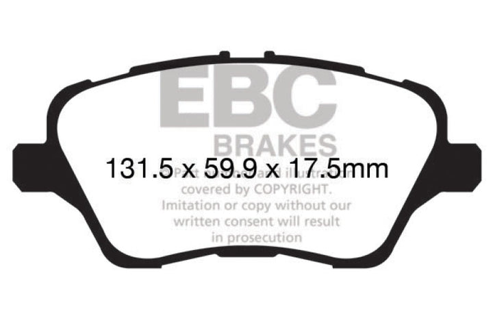 EBC 13-17 Ford Fiesta ST 1.6 Turbo Yellowstuff Front Brake Pads