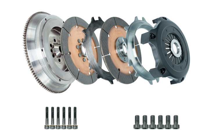 DKM Clutch 99-03 Audi A3 S3 Quattro MS Organic Twin Disc Clutch Kit w/Flywheel (660 ft/lbs Torque)