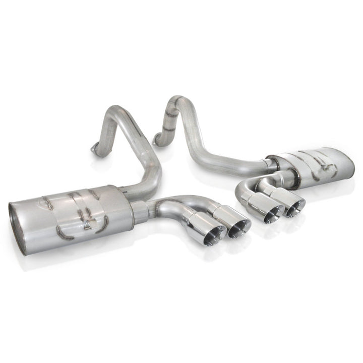 Stainless Works 1997-04 Corvette C5 3in Axle Back Quad 3-1/2in Slash-Cut Tips