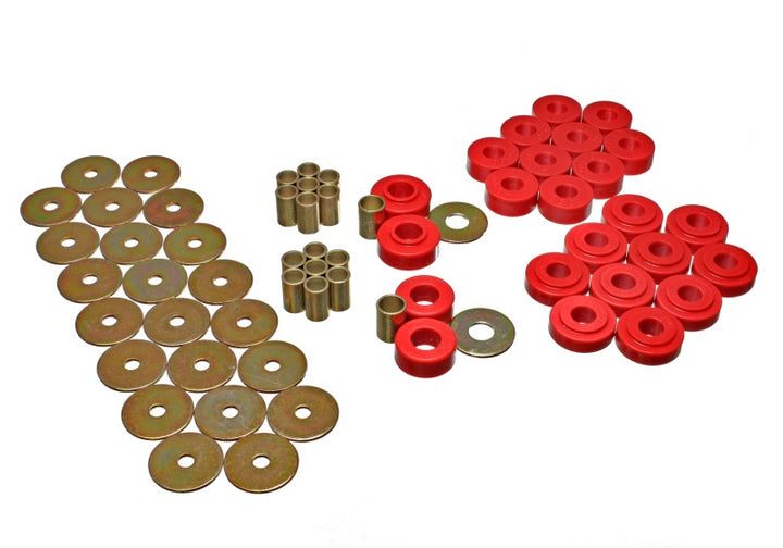 Energy Suspension GM Body Mount Set - Red