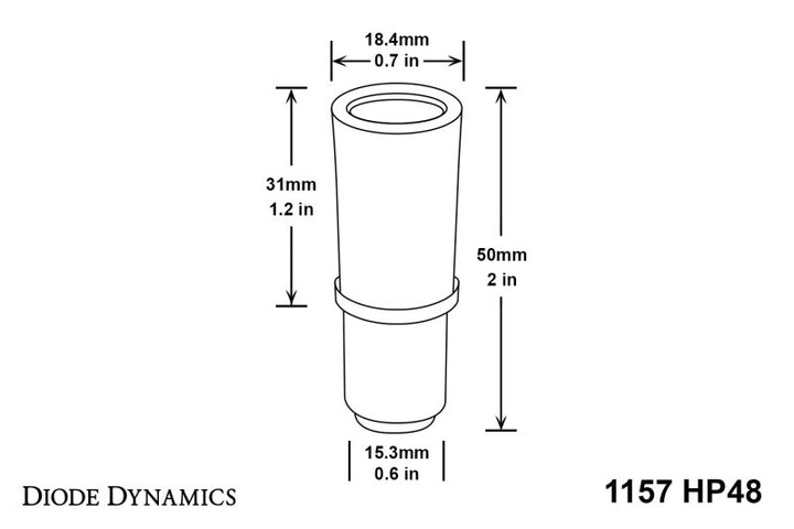 Diode Dynamics 1157 LED Bulb HP48 LED - Red (Single)