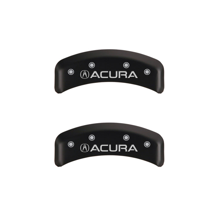 MGP 4 Caliper Covers Engraved Front & Rear Acura Red finish silver ch