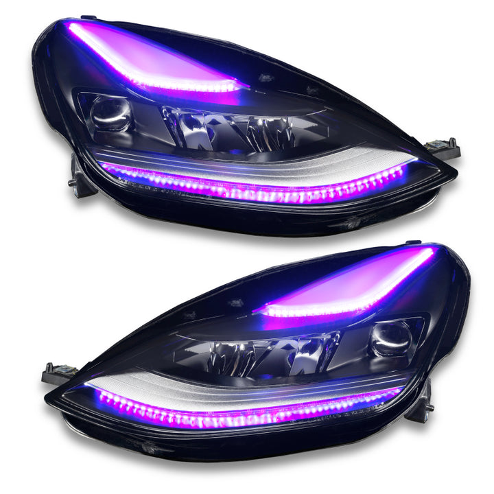 Oracle 2021+ Tesla Model 3 Dynamic ColorSHIFT  Headlight DRL Upgrade Kit