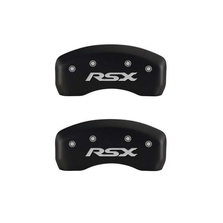 MGP 4 Caliper Covers Engraved Front Acura Engraved Rear RSX Red finish silver ch