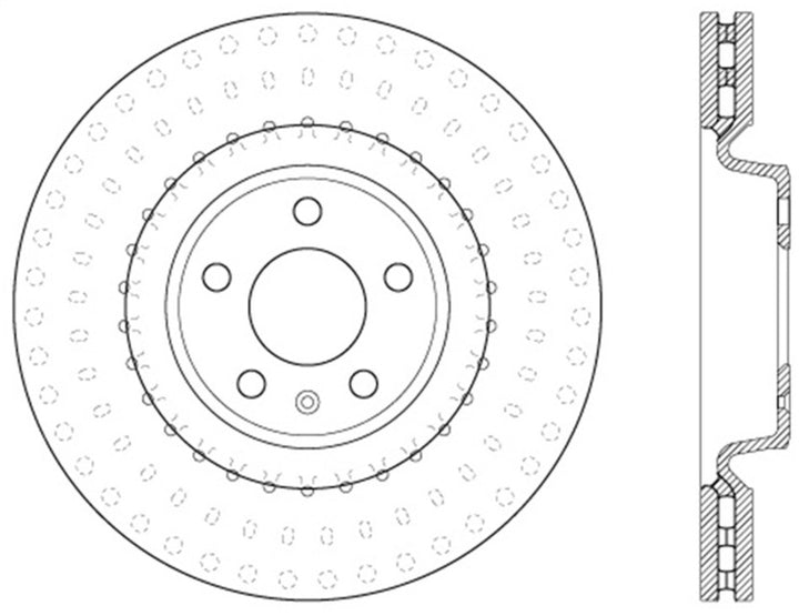 StopTech 12 Audi A6 Quattro/11-12 A7 Quattro/13 Q5/7-11/13 S4/12 S5 Front Right Drilled Rotor